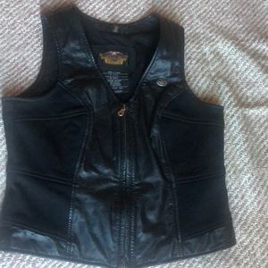 Womans small Harley Davidson black riding vest.
